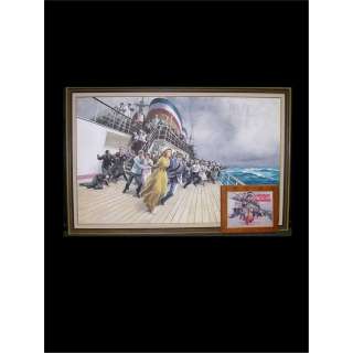 Voyage of the Damned Original Poster Art Painting and Award | Premiere Props