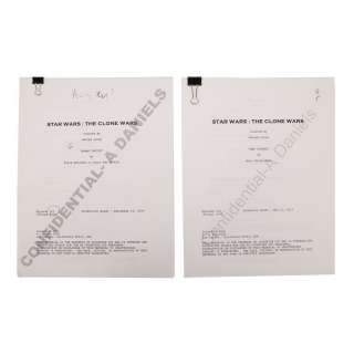 Star Wars: the Clone Wars (Tv Series, 2008-2020) | Anthony Daniels Collection: Pair of Scripts with Handwritten Annotations | Propstore