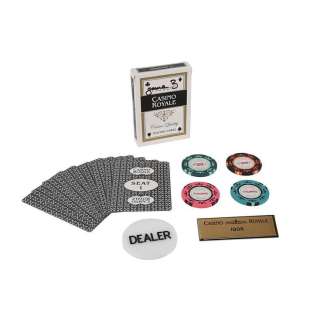JAMES BOND: CASINO ROYALE (2006) - Lot 1296 - Game 3 Loaded Card Deck, 10 Seat Placer Cards, Casino Chips, "Dealer" Token and Name Badge