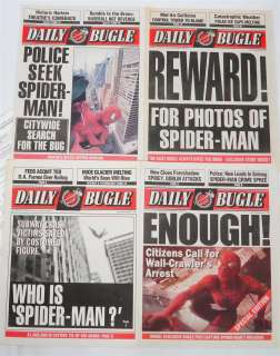 Spider-Man Lot of (4) Prop Daily Bugle Newspapers | GWS Auctions