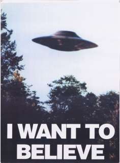 Lot 408 - THE X FILES “I WANT TO BELIEVE” POSTER FROM “MULDER’S” OFFICE