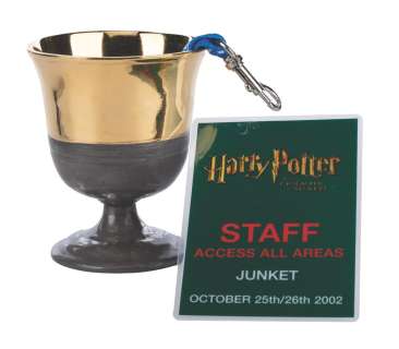 Chamber of Secrets Prop Cup & Press Junket Pass. | Van Eaton Galleries