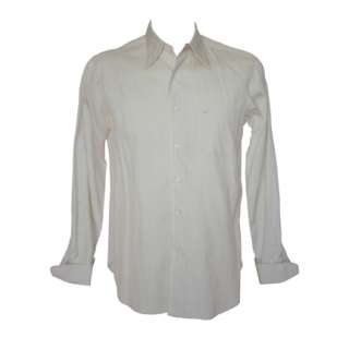 JFK - Jim Garrison (Kevin Costner) Cream Stripe Dress Shirt with Monogram