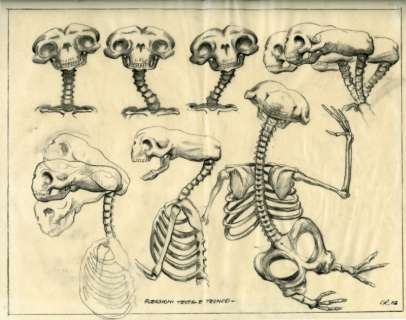 Lot 1055 - E.T. THE EXTRA-TERRESTRIAL: ORIGINAL "E.T." CHARACTER DESIGN ILLUSTRATION (B2)