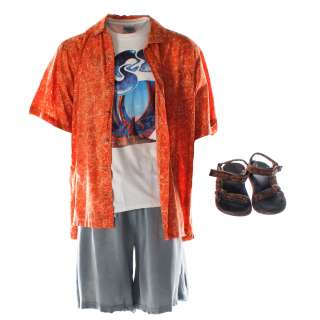 Lot #250 – Jerry and Marge Go Large Bill Rainn Wilson Screen Worn Shirt Set Shorts & Shoes Ch 11 Sc 136