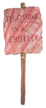 A Protest Sign Prop from "The Flintstones." | Van Eaton Galleries