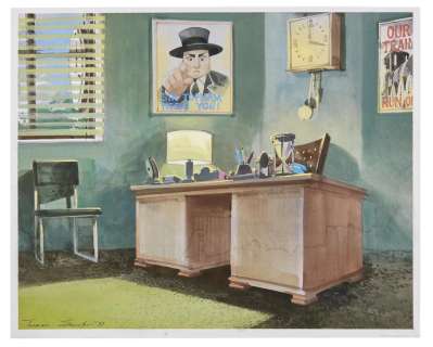 Thomas And the Magic Railroad | Sir Topham Hatt’s Office Watercolor Concept Artwork | Julien’s