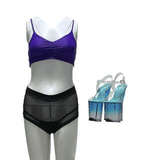 Lot #45 – Hustlers Ramona Jennifer Lopez Screen Worn Shirt Shorts & Shoes Ch 2 Sc 26-27