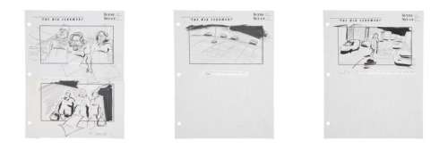 Lot 582 - The Big Lebowski | Three Pages, Scene 34 / Set-Up 4 - 6 | "Bowling Scene 3" Original Storyboards