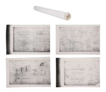 STAR WARS: A NEW HOPE (1977)/STAR WARS: THE EMPIRE STRIKES BACK (1980) - Lot #973 : Collection of 17 Millennium Falcon Blueprint Copies Printed Circa 1990s
