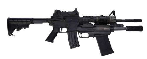 TERMINATOR SALVATION (2009) - Lot #1047 : John Connor‘s (Christian Bale) Stunt M4A1 Carbine with M26 MASS