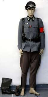 German military costume comprising of jacket, trousers, boots and cap. This costume would have been… | Ewbank’s