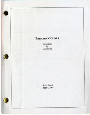 PRIMARY COLORS (Apr 8, 1997) Rainbow film script by Elaine May | eBay US (Buy It Now)