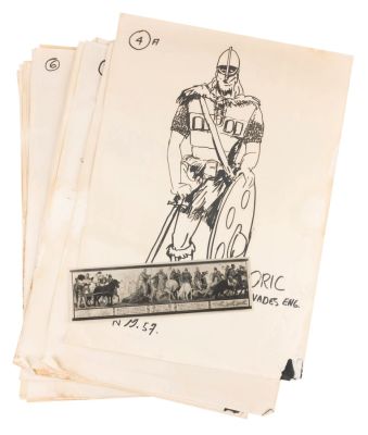 Lot 22 - A Set of Harper Goff "The Vikings" Character Concepts. | Van Eaton Galleries