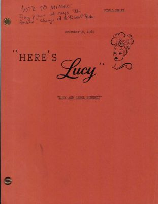 Lot 22 - Lucille Ball personal Here’s Lucy script | Piece of the Past