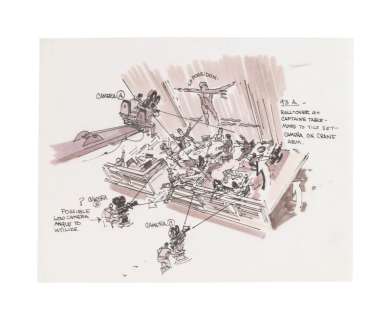Lot 7 - Irwin Allen | "The Poseidon Adventure" Original Storyboard Illustration