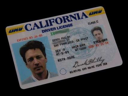 Lot 183 - Monk (TV) - Derek‘s Drivers License (Andrew McCarthy)