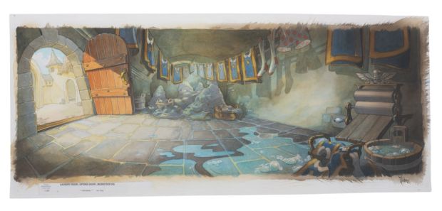 Lot 569 - A Toby Bluth "The Three Musketeers" Background Study. | Van Eaton Galleries