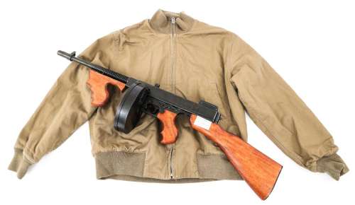 VIC MORROW COMBAT PROTOTYPE JACKET & PROP GUN | Centurion Auctions