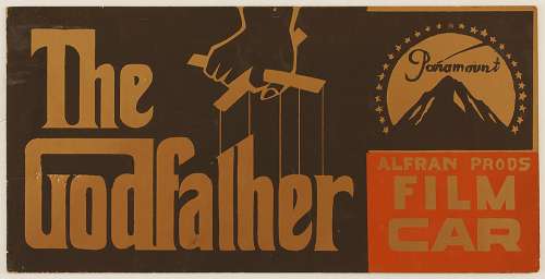 "The Godfather" Original Movie Production Vehicle Placard | Gotta Have Rock and Roll