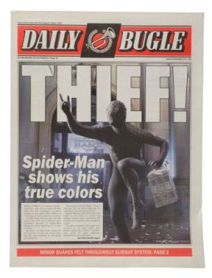 SPIDER-MAN 3 (2007) - Lot #1117 : Eddie Brock (Topher Grace) "Thief!" Daily Bugle Newspaper Cover