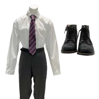 Lot ? - Dark Harvest Ralph Jarrett’s Button-up Shirt, Tank Top, Pants, Belt, Tie & Dress Shoes | VIP Fan Auctions