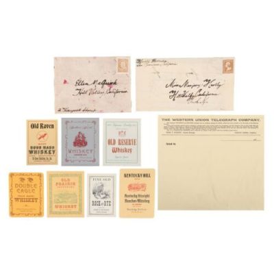 Back To the Future Part III (1990) | Western Union Letters, Telegram and Whiskey Labels | Propstore