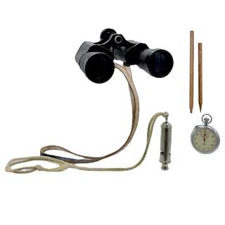 The Boys in the Boat Coach Brown’s Dominic Tighe Whistle, Stopwatch, Binoculars & Pencil | VIP Fan Auctions