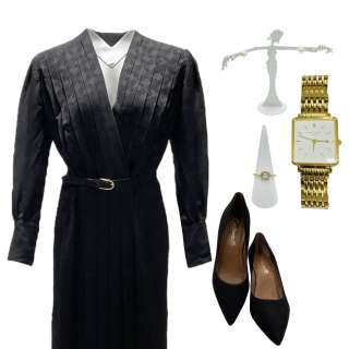 Beau is Afraid Mona Wassermann Patti LuPone Screen Worn Maxi Dress, Heels, Belt, Earrings, Watch & Ring Ch 2 Sc 109-119 | VIP Fan Auctions