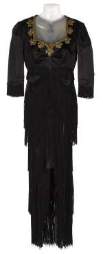 Lot 325 - Judy Canova "Judy Hull" black dance dress designed by Adele Palmer from Joan of Ozark.