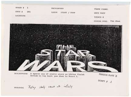 STAR WARS (1977) MOVIE STORYBOARD BINDER. | Hake’s