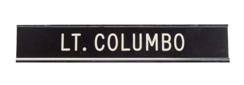 Columbo - Lieutenant Columbo (Peter Falk) LAPD Desk Nameplate Prop