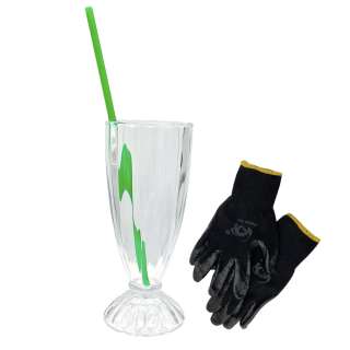 Power Book II Ghost Dru Tejada (Lovell Adams-Gray) Screen Used Milkshake Glass, Straw & Gloves Ep 105/107 | VIP Fan Auctions