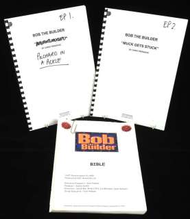 Bob the Builder: Original production ’BIBLE’ and a pair of early Scripts for the British animated… | Ewbank’s