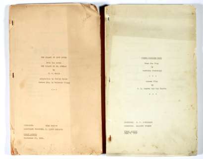 Lot 3139 - Two Richard Arlen personally owned scripts from "The Island of Lost Souls" and "Three-Cornered Moon"