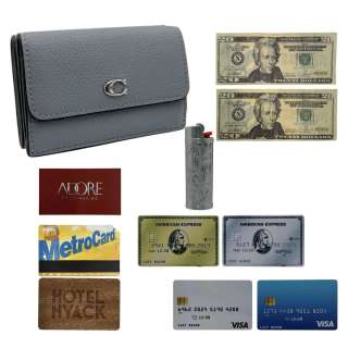 Materialists Lucy (Dakota Johnson) Production Used (4) Credit Cards, Metro Card, Hotel Card, Prop Currency, Wallet, Lighter & Business Card | VIP Fan Auctions
