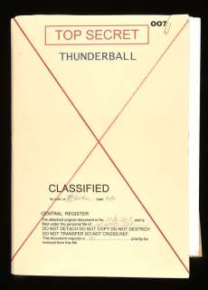 James Bond: Thunderball (1965) replica prop 007 code name Thunderball, Classified Top Secret… | Ewbank’s