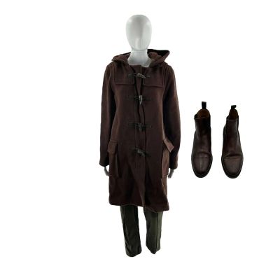 Lot #33: All the Devils Are Here C (Suki Waterhouse) Screen Worn Duffle Coat, Trousers & Ankle Boots Ch 1a Sc 13-127