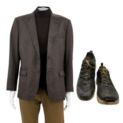 Lot 272: Play Dirty Parker Production Worn Jacket, Shirts, Pants & Shoes | VIP Fan Auctions