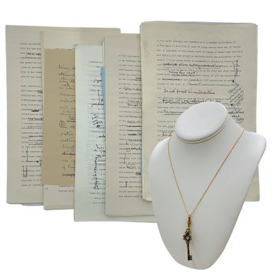 Hedda Eileen Lovborg Production Used “The Future Of Sex” Manuscript & Key Necklace | VIP Fan Auctions