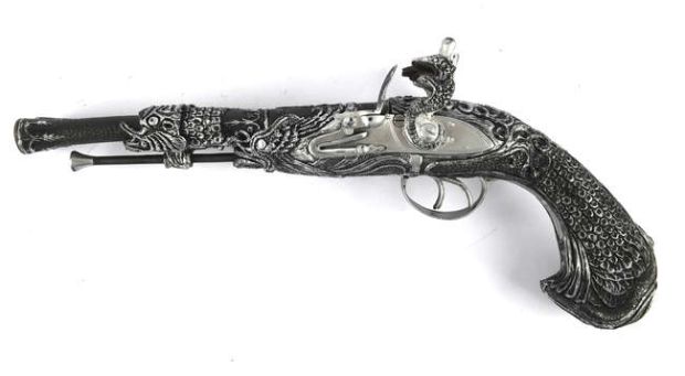 Lot 5149 - Pan (2015) Muskett Gun Prop, as used by Hook (Hugh Jackman) in the Warner Bros. fantasy film. The… | Ewbank’s
