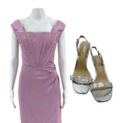Lot 75: Relationship Goals Leah Caldwell Screen Worn Dress & Heels Ch 32 Sc Multiple | VIP Fan Auctions
