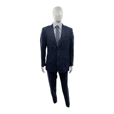 Lot 138: Crime 101 Tillman Screen Worn Suit Jacket, Button-Up Shirt, Suit Pants & Tie Ch 3 Sc 75,79 | VIP Fan Auctions