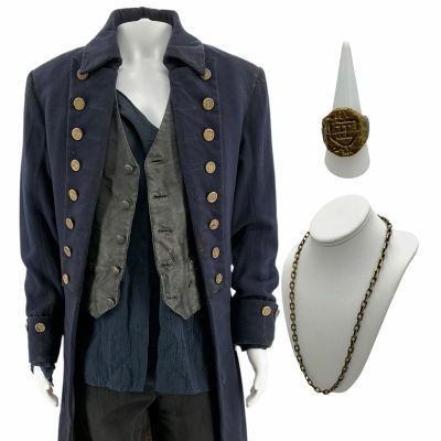 Lot 195: The Bluff Connor Screen Worn Coat, Waistcoat, Shirts, Pants, Ring & Necklace Ch 1 Sc Multiple Stage 1 | VIP Fan Auctions