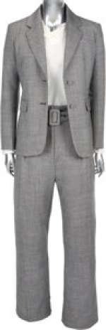 Succession (HBO® Original 2018-2023) Sarah Snook "Shiv Roy" Altuzarra Pantsuit Ensemble, Lafayette 148 Blouse and Jenn...