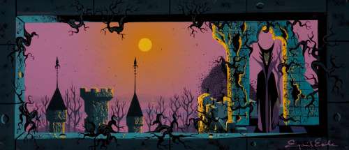 An Eyvind Earle concept painting from Sleeping Beauty | Bonhams
