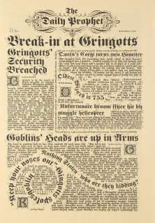 Harry Potter: A prop Daily Prophet newspaper, | Bonhams