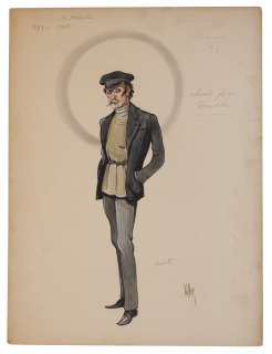 Oscar Winning Costume Designer, Arlington Valles Original Sketch for the Film ’’Balalaika’’ | Nate Sanders