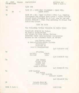 A cutting continuity script for Kiss Me Kate | Bonhams