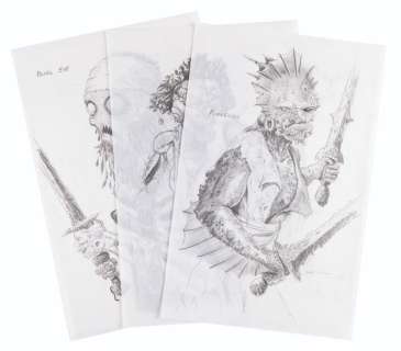 Concept Drawings of The Flying Dutchman’s Crew. | Van Eaton Galleries